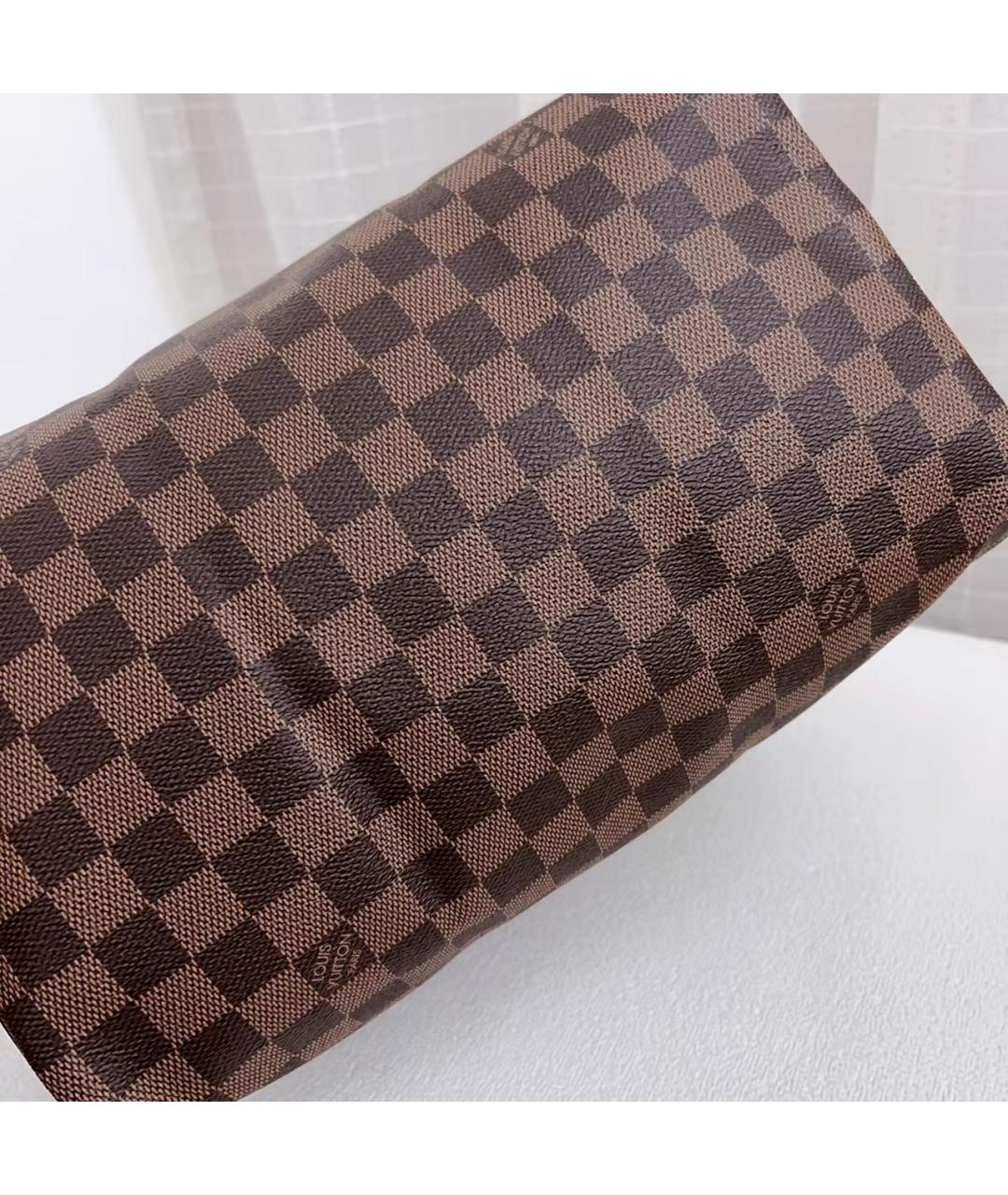 LOUIS VUITTON Коричневая кожаная сумка через плечо, фото 5