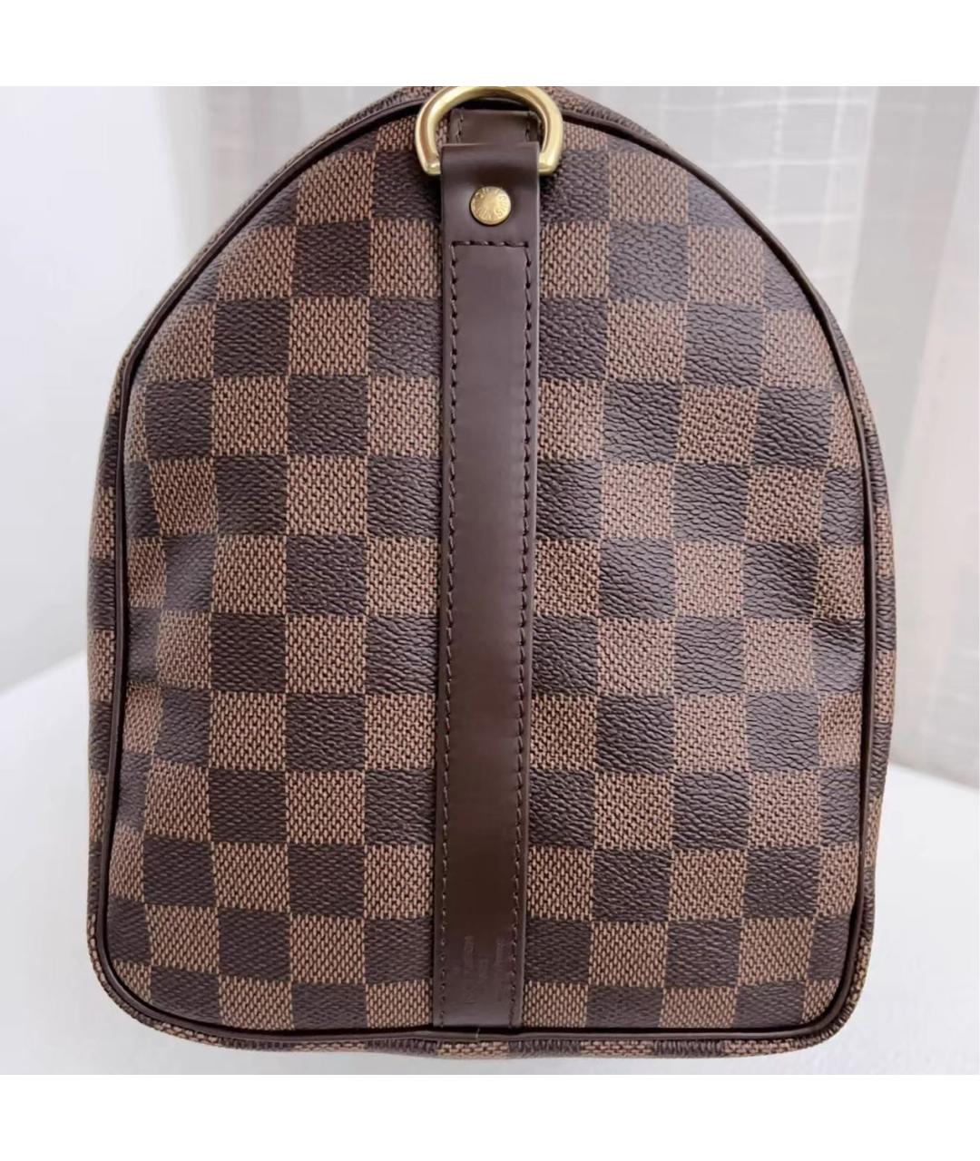 LOUIS VUITTON Коричневая кожаная сумка через плечо, фото 3