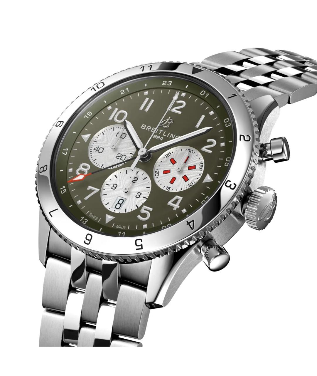 BREITLING Серебряные стальные часы, фото 2