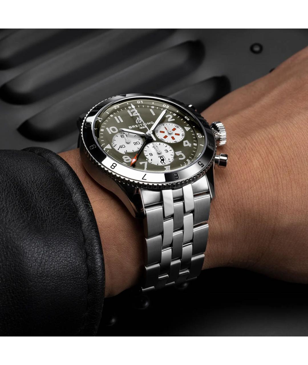 BREITLING Серебряные стальные часы, фото 4