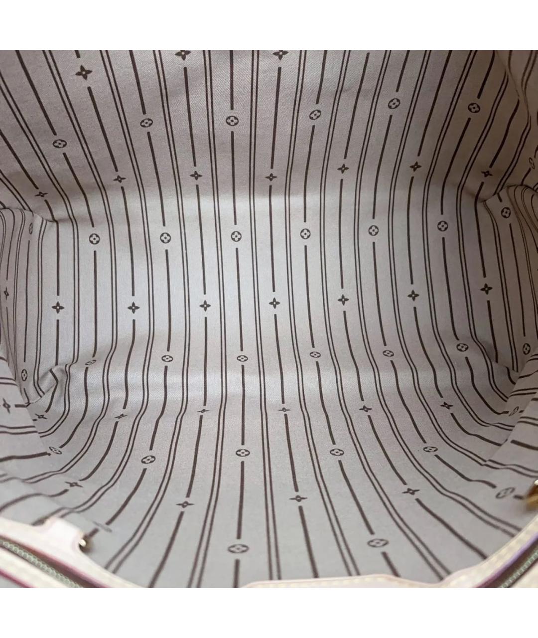 LOUIS VUITTON Коричневая кожаная сумка тоут, фото 6