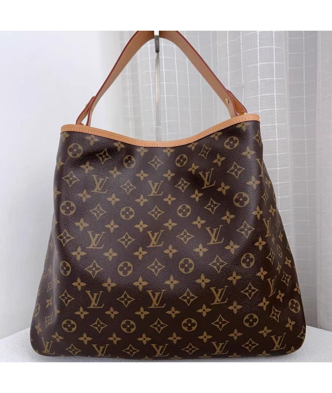 LOUIS VUITTON Коричневая кожаная сумка тоут, фото 2