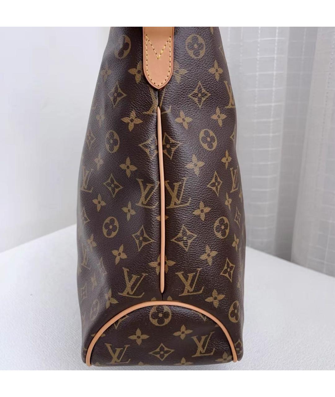 LOUIS VUITTON Коричневая кожаная сумка тоут, фото 4