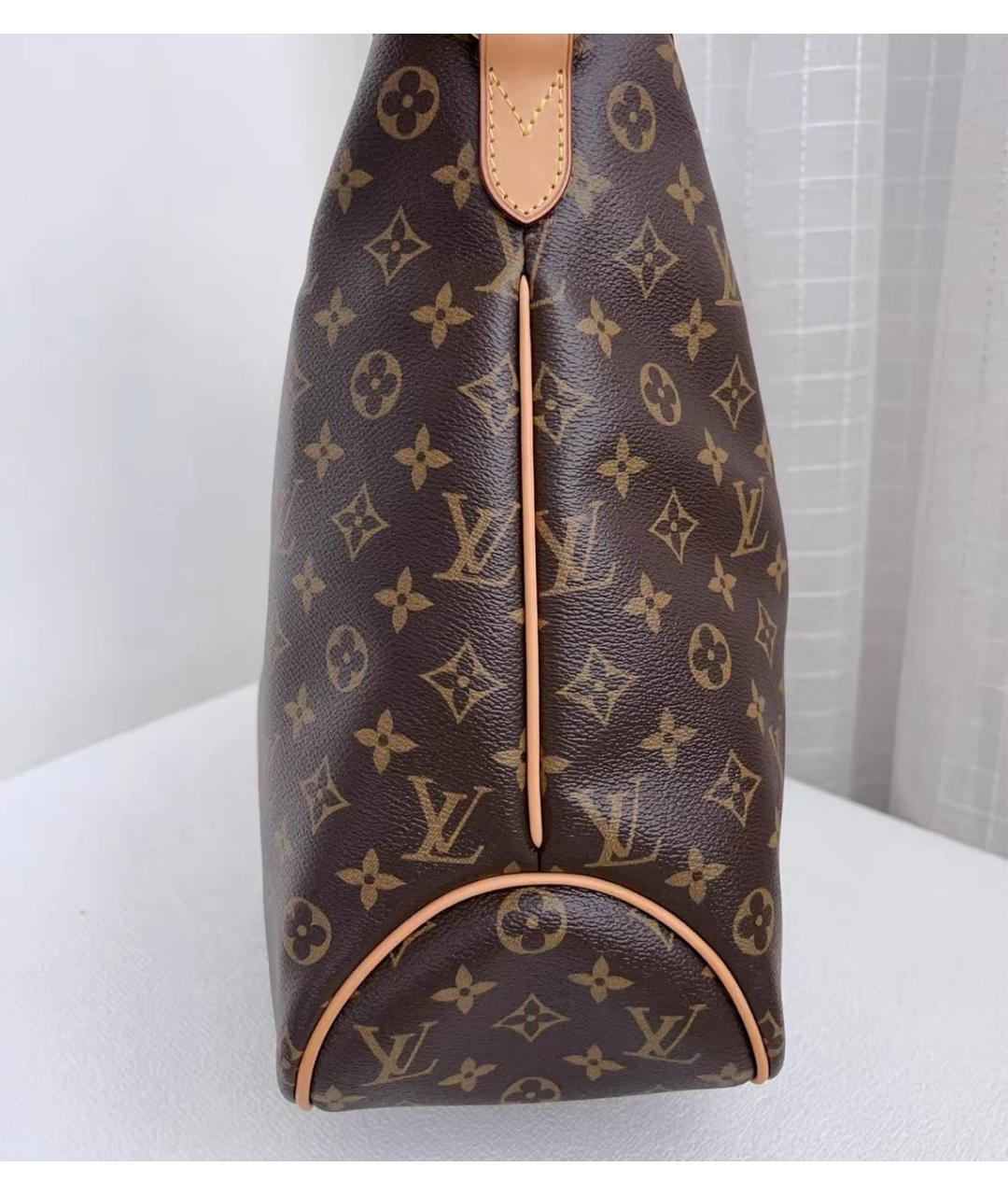 LOUIS VUITTON Коричневая кожаная сумка тоут, фото 3