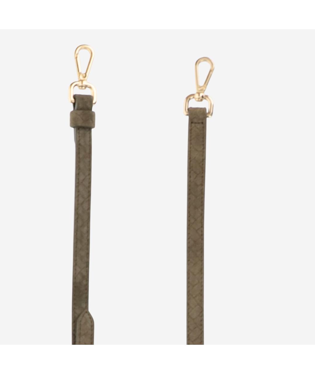 JACQUEMUS Зеленая замшевая сумка через плечо, фото 4