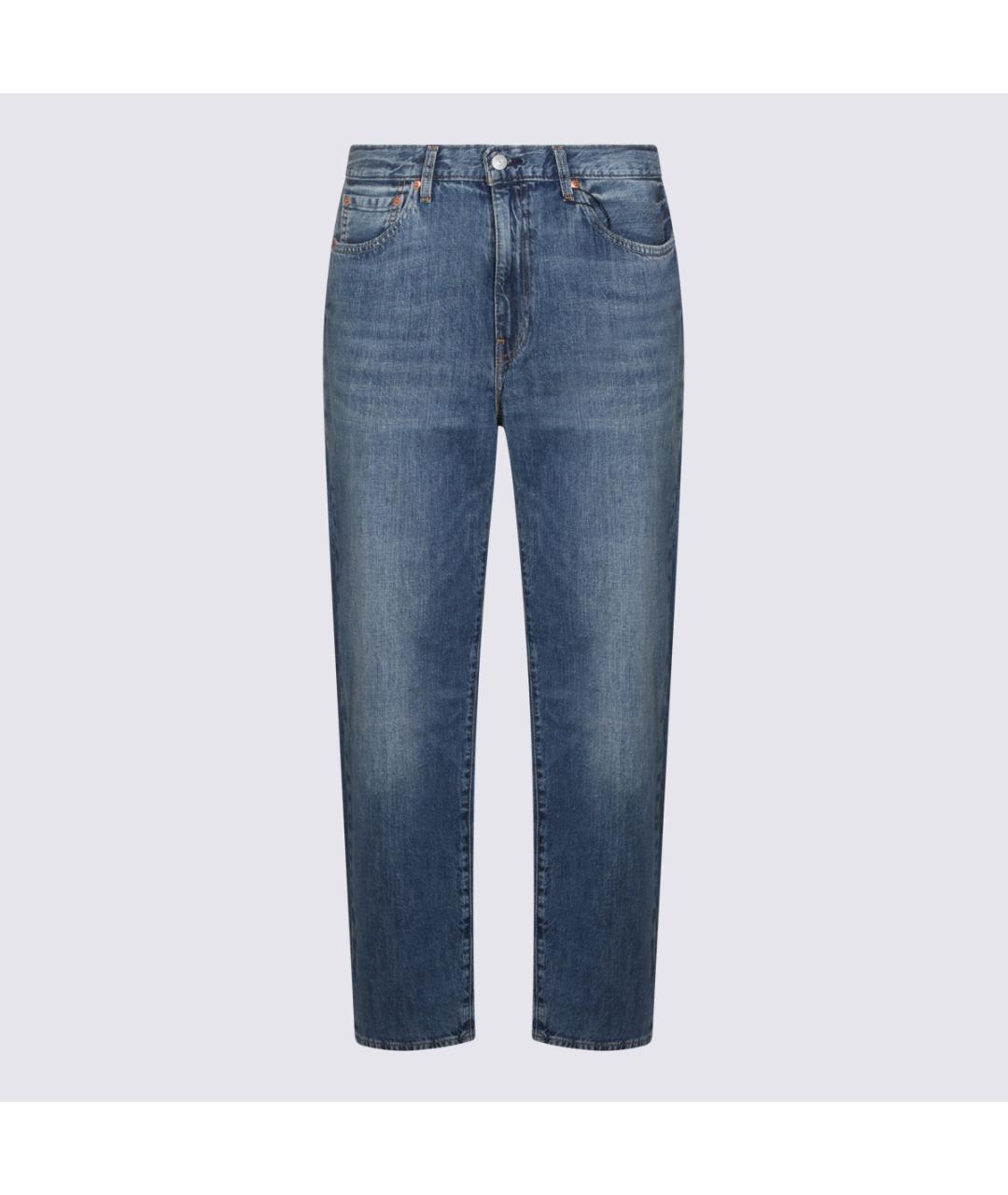 LEVI'S Синие хлопковые прямые джинсы, фото 4