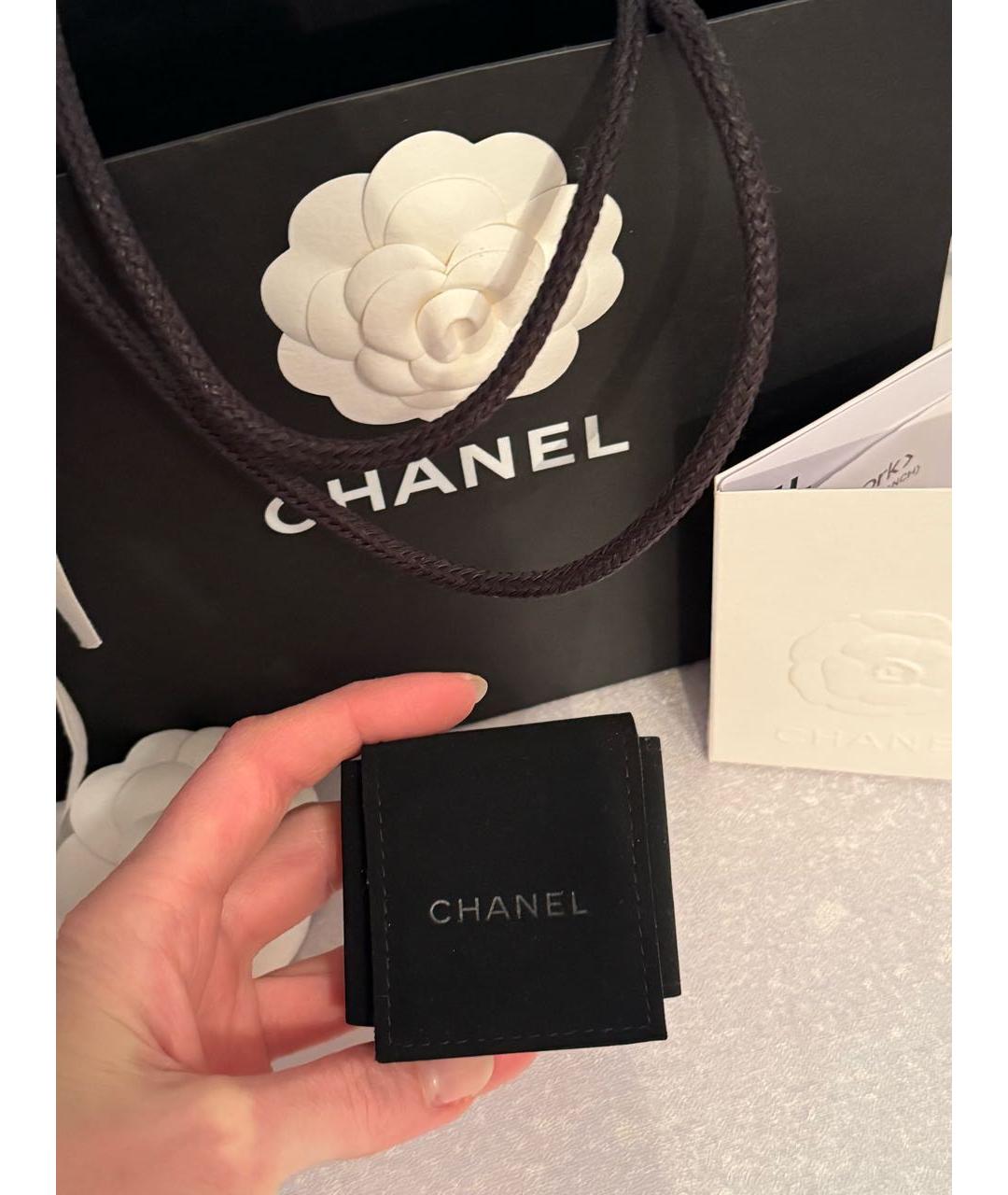 CHANEL Золотые металлические серьги, фото 4