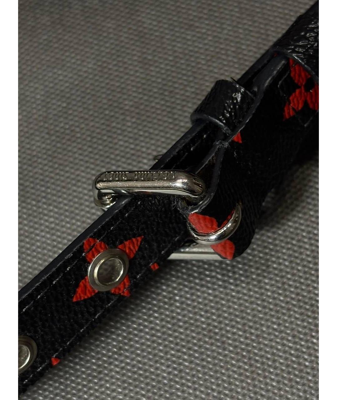 LOUIS VUITTON Черная кожаная сумка на плечо, фото 8