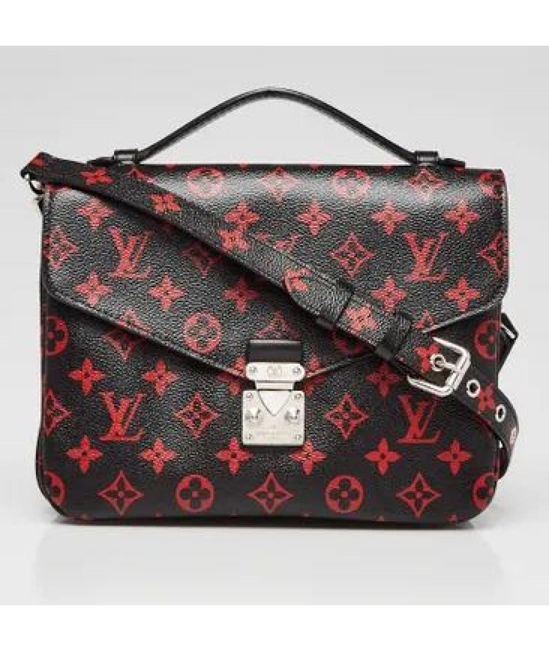LOUIS VUITTON Черная кожаная сумка на плечо, фото 9