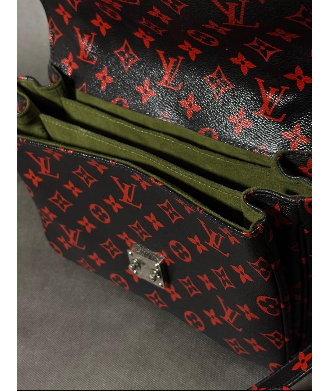 LOUIS VUITTON Черная кожаная сумка на плечо, фото 5