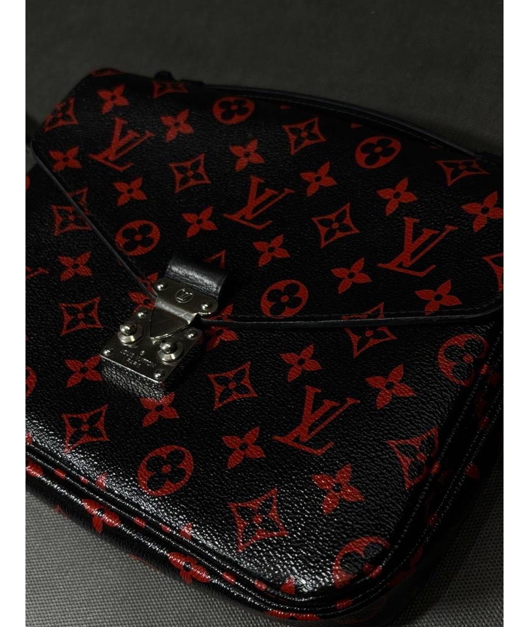 LOUIS VUITTON Черная кожаная сумка на плечо, фото 4