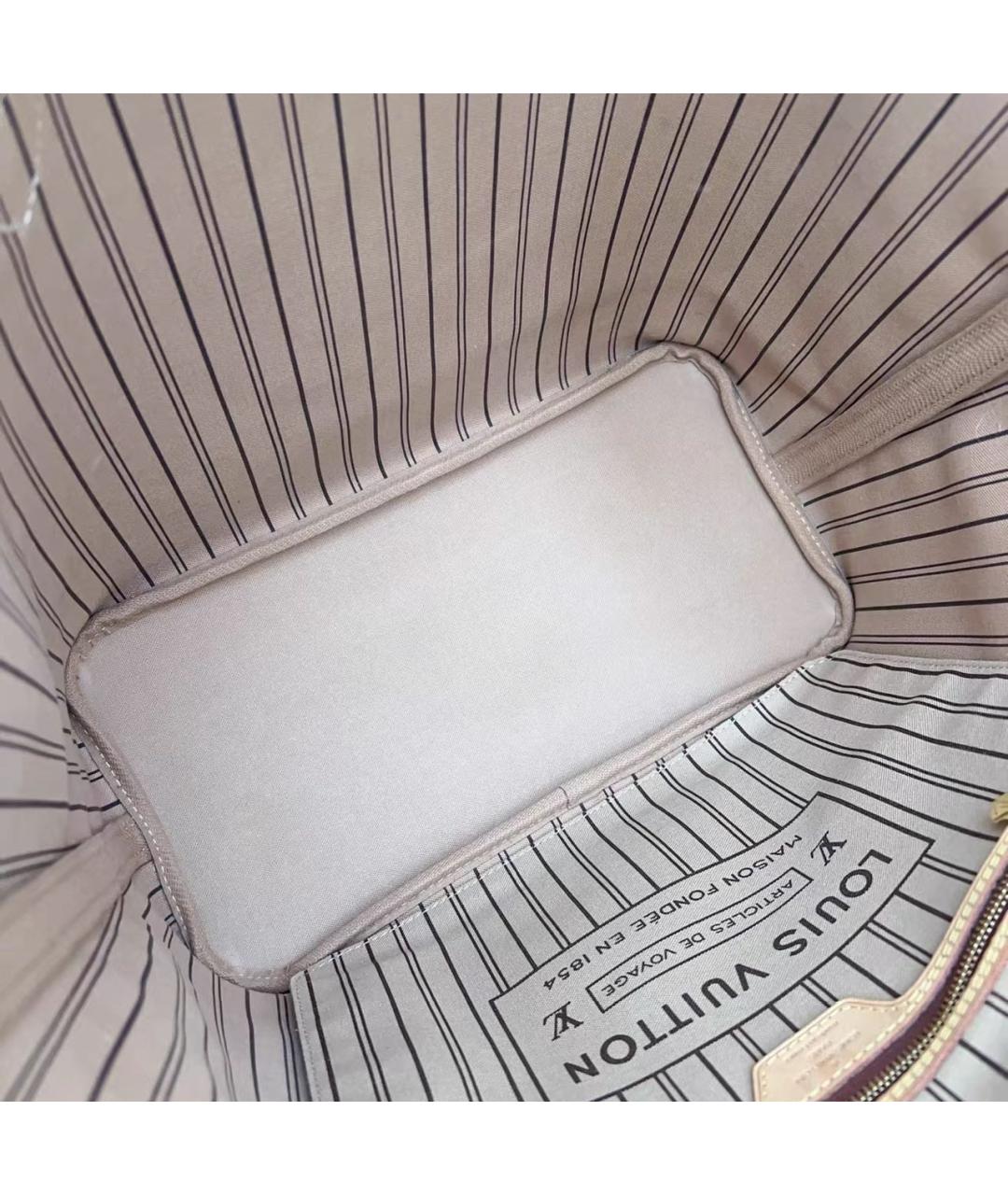 LOUIS VUITTON Коричневая кожаная сумка тоут, фото 6