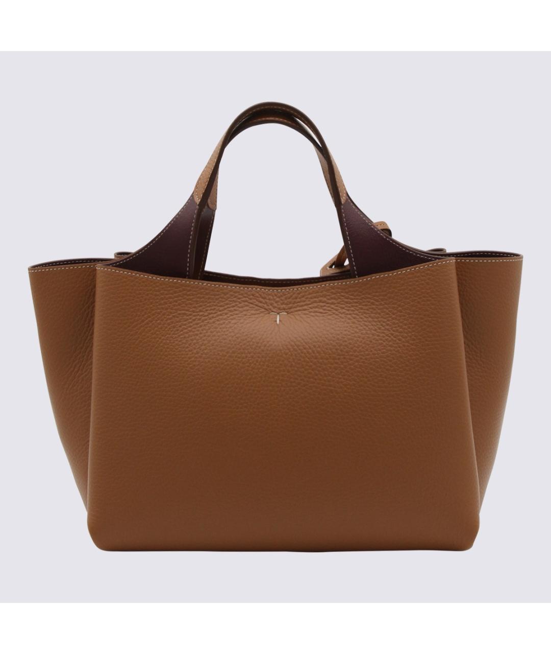 TOD'S Коричневая кожаная сумка тоут, фото 2