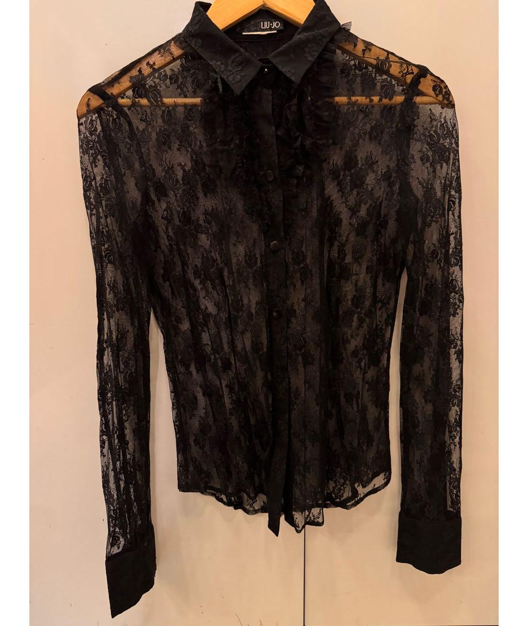LIU JO Черная полиэстеровая блузы, фото 7