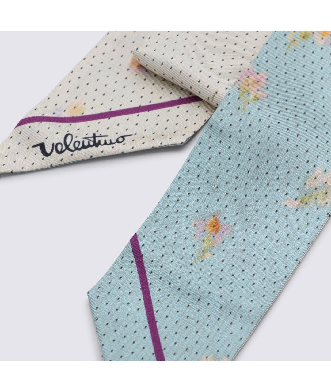 VALENTINO Белый шелковый шарф, фото 2