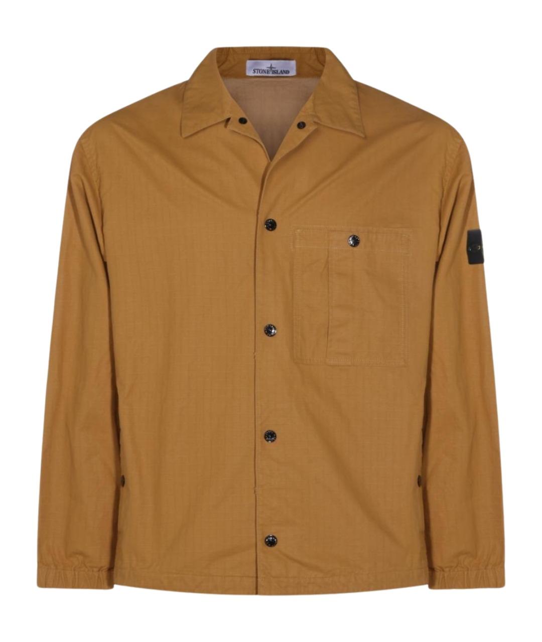 STONE ISLAND Горчичная хлопковая куртка, фото 1