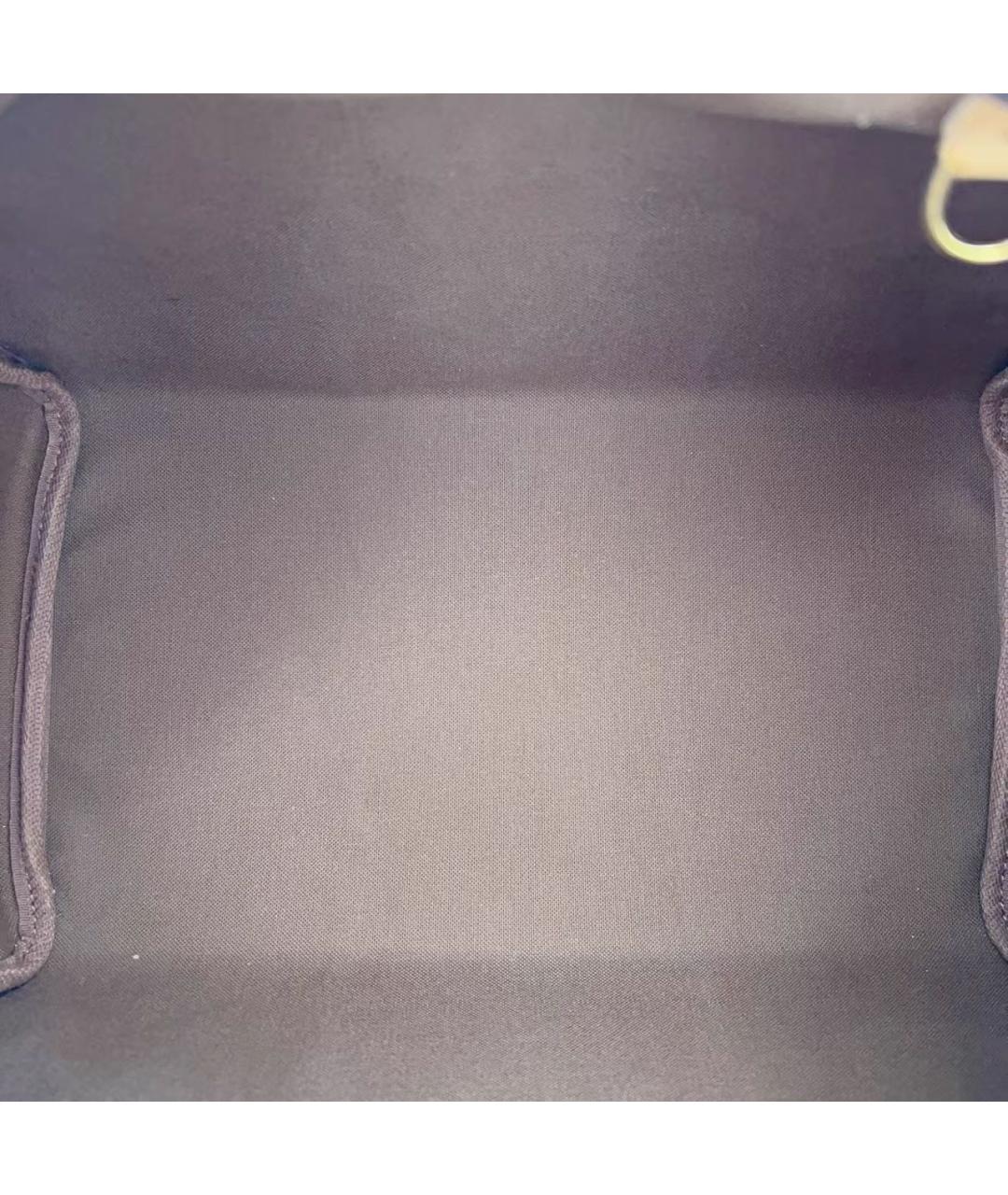 LOUIS VUITTON Коричневая кожаная сумка с короткими ручками, фото 7