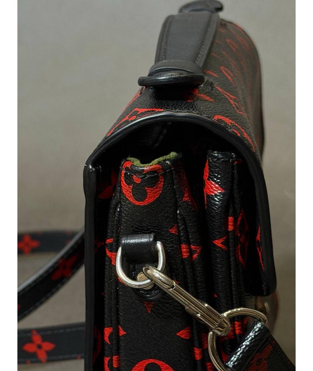 LOUIS VUITTON Черная кожаная сумка через плечо, фото 7