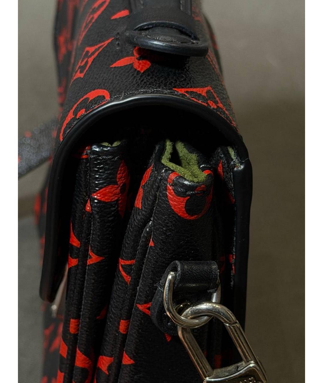 LOUIS VUITTON Черная кожаная сумка через плечо, фото 6