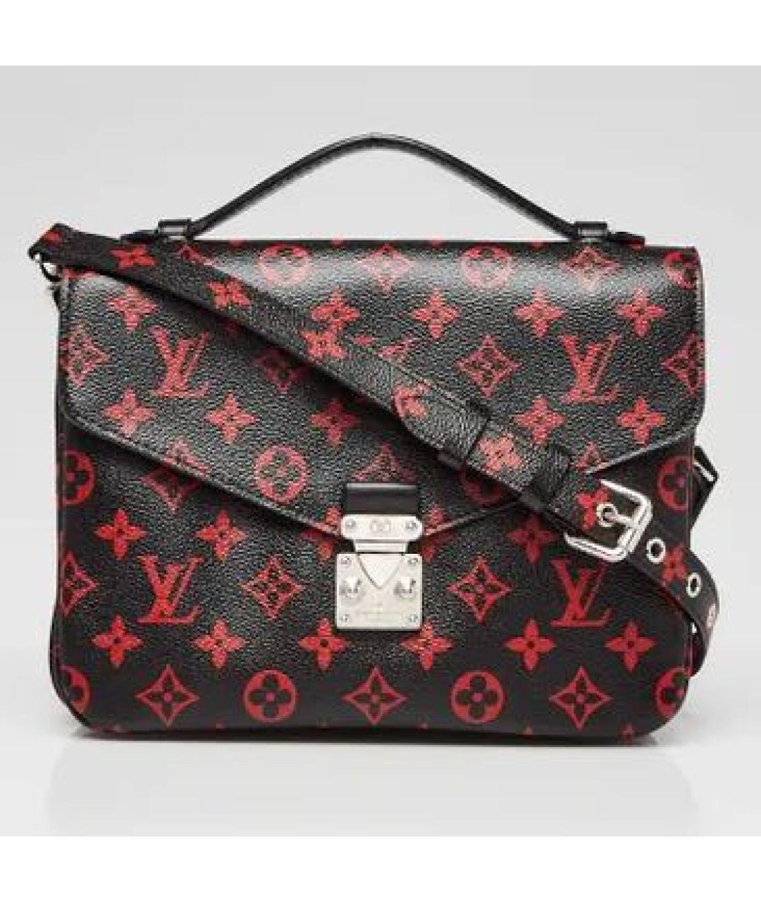 LOUIS VUITTON Черная кожаная сумка через плечо, фото 9