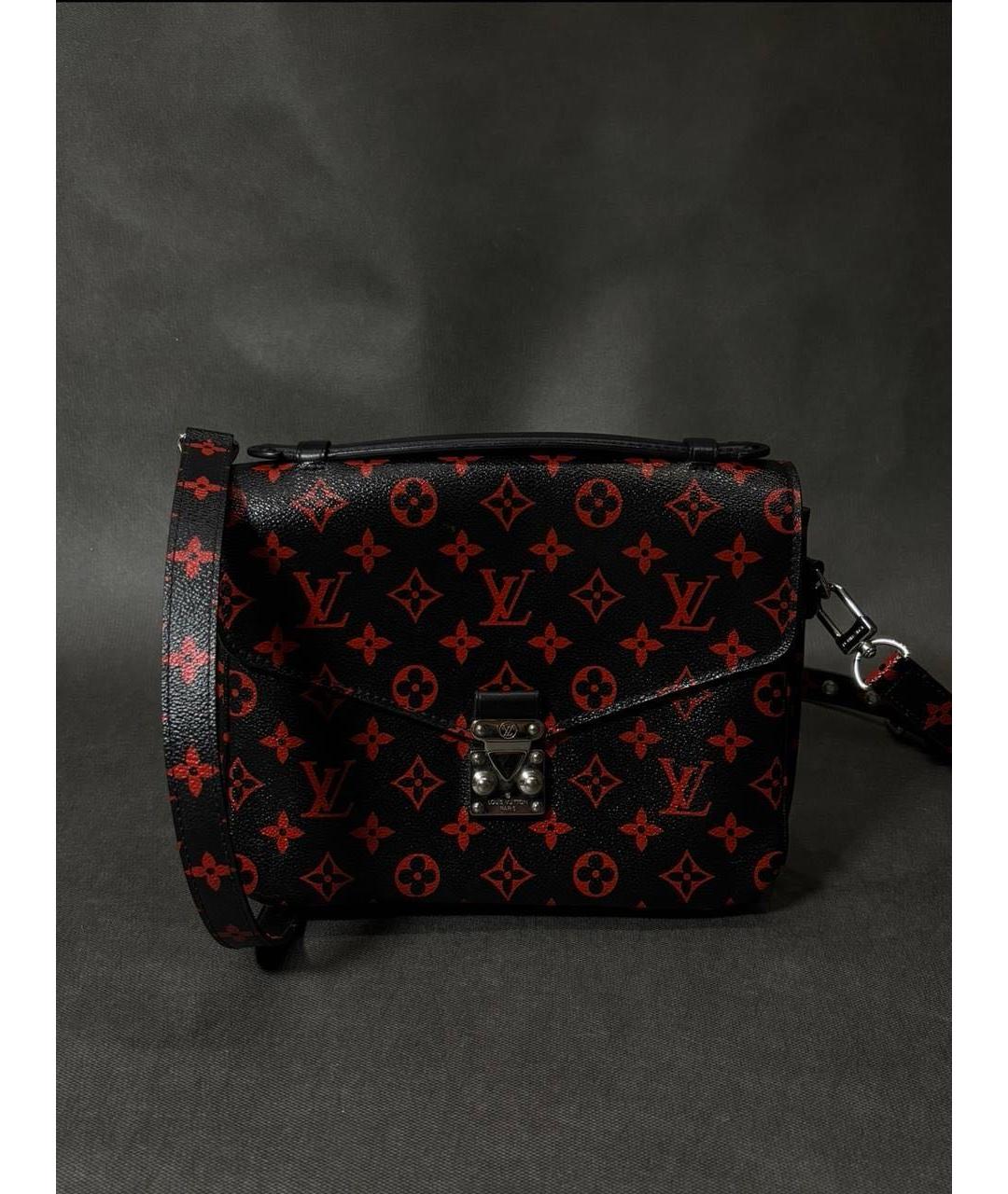 LOUIS VUITTON Черная кожаная сумка через плечо, фото 2
