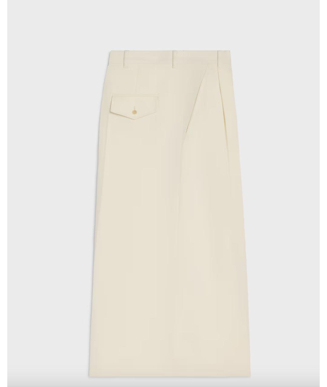 CELINE Бежевые шерстяные кюлоты, фото 2