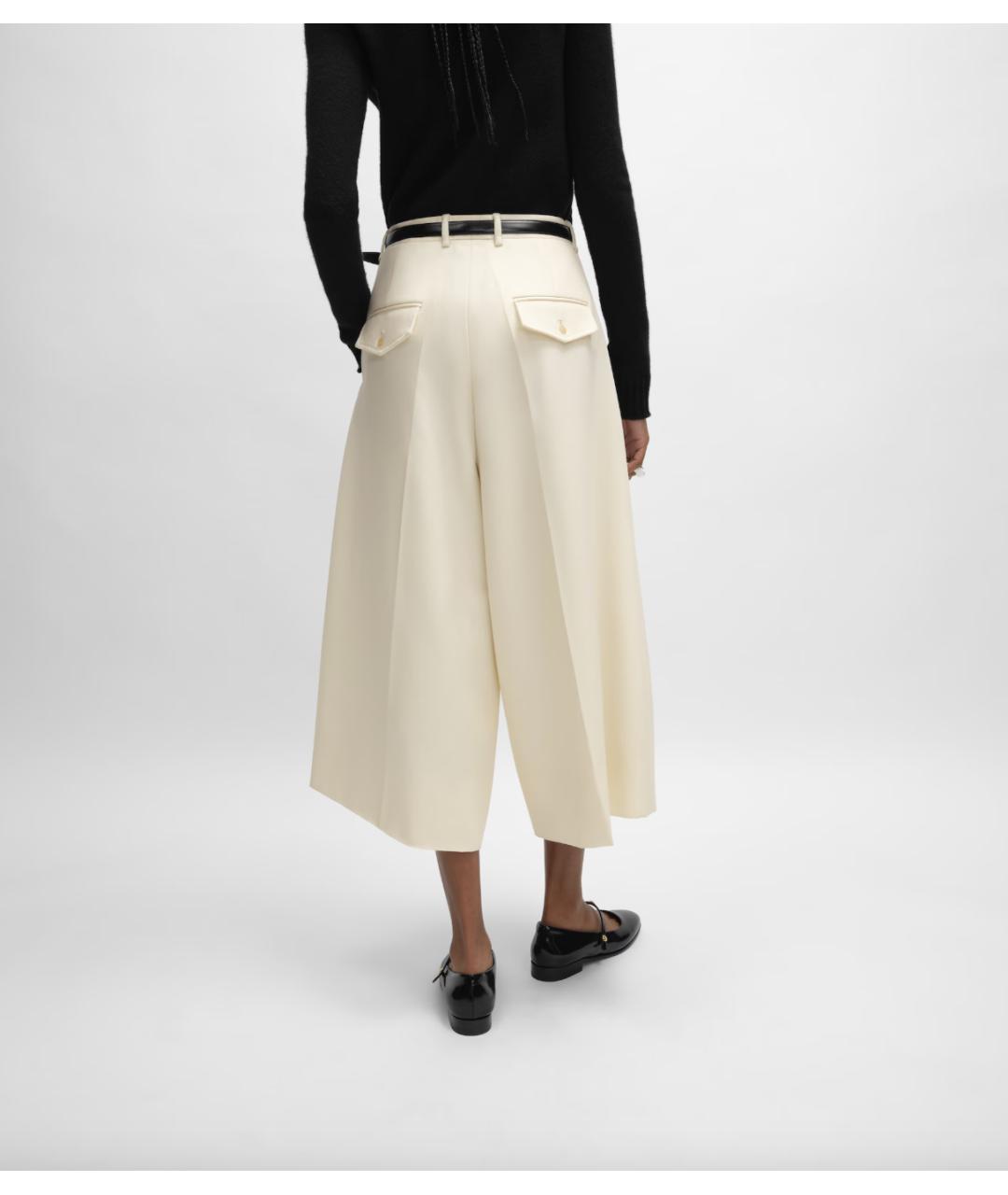 CELINE Бежевые шерстяные кюлоты, фото 4