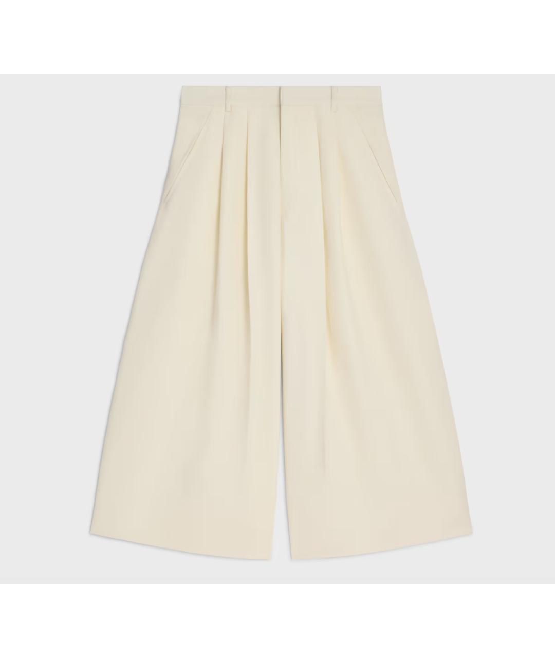 CELINE Бежевые шерстяные кюлоты, фото 6