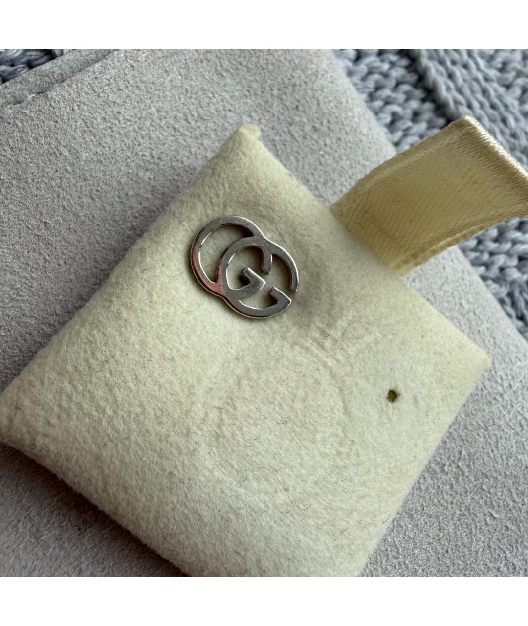 GUCCI Серые серьги из белого золота, фото 3