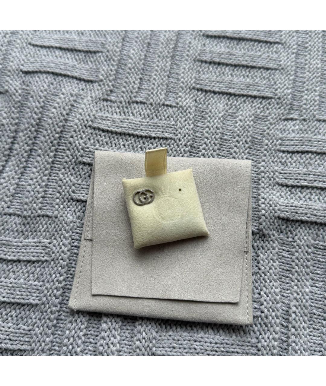 GUCCI Серые серьги из белого золота, фото 2