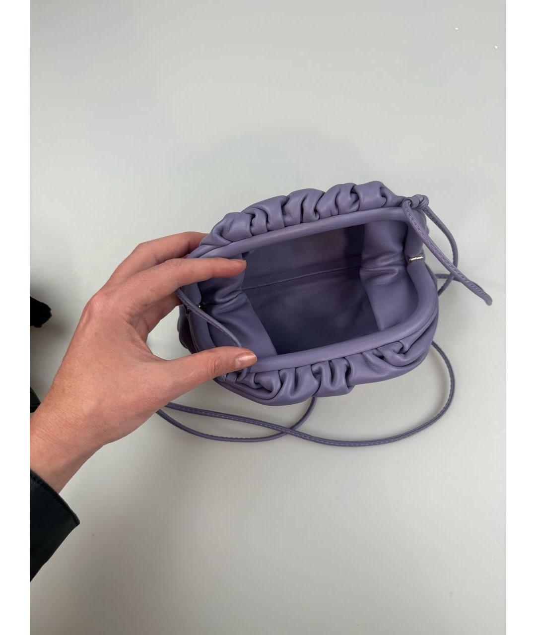 BOTTEGA VENETA Фиолетовая кожаная сумка через плечо, фото 4