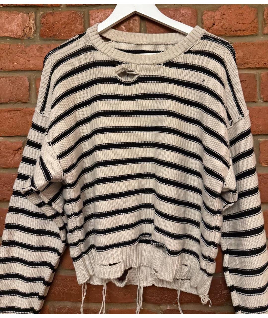 MAISON MARGIELA Белый хлопковый джемпер / свитер, фото 5