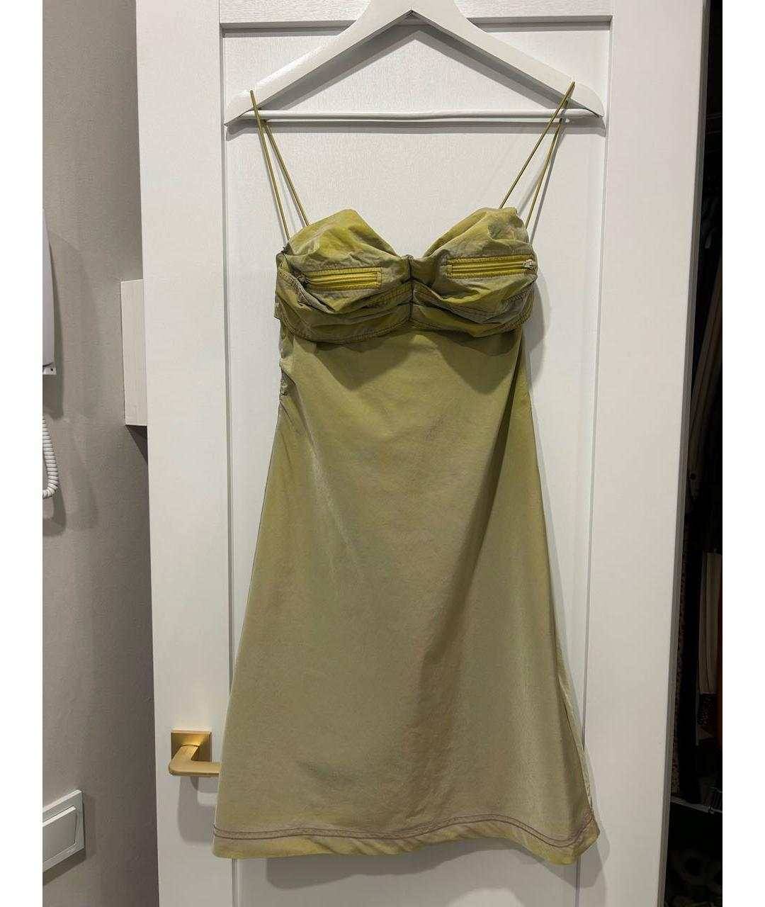 DIESEL Зеленый полиамидовый сарафан, фото 8