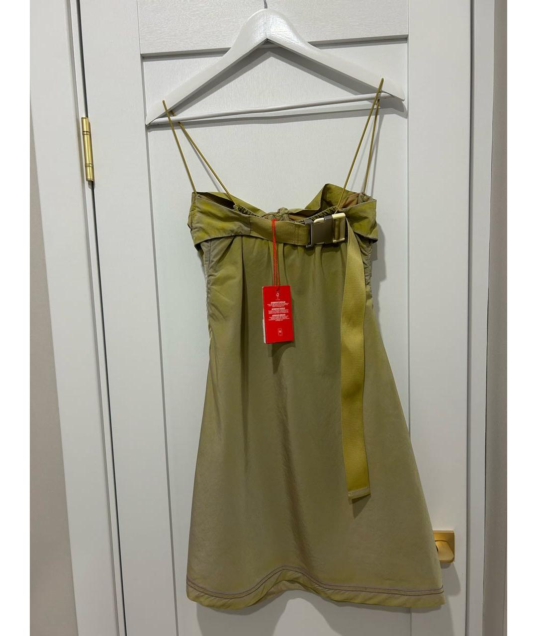 DIESEL Зеленый полиамидовый сарафан, фото 2