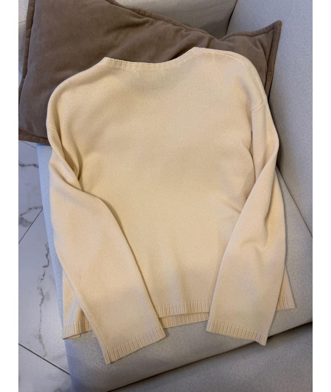 VALENTINO Бежевый кашемировый джемпер / свитер, фото 4