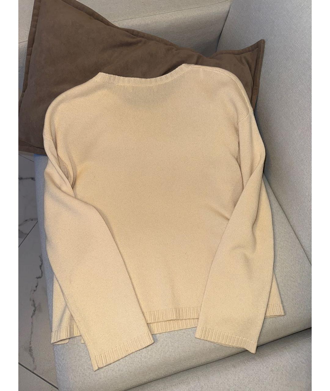 VALENTINO Бежевый кашемировый джемпер / свитер, фото 3