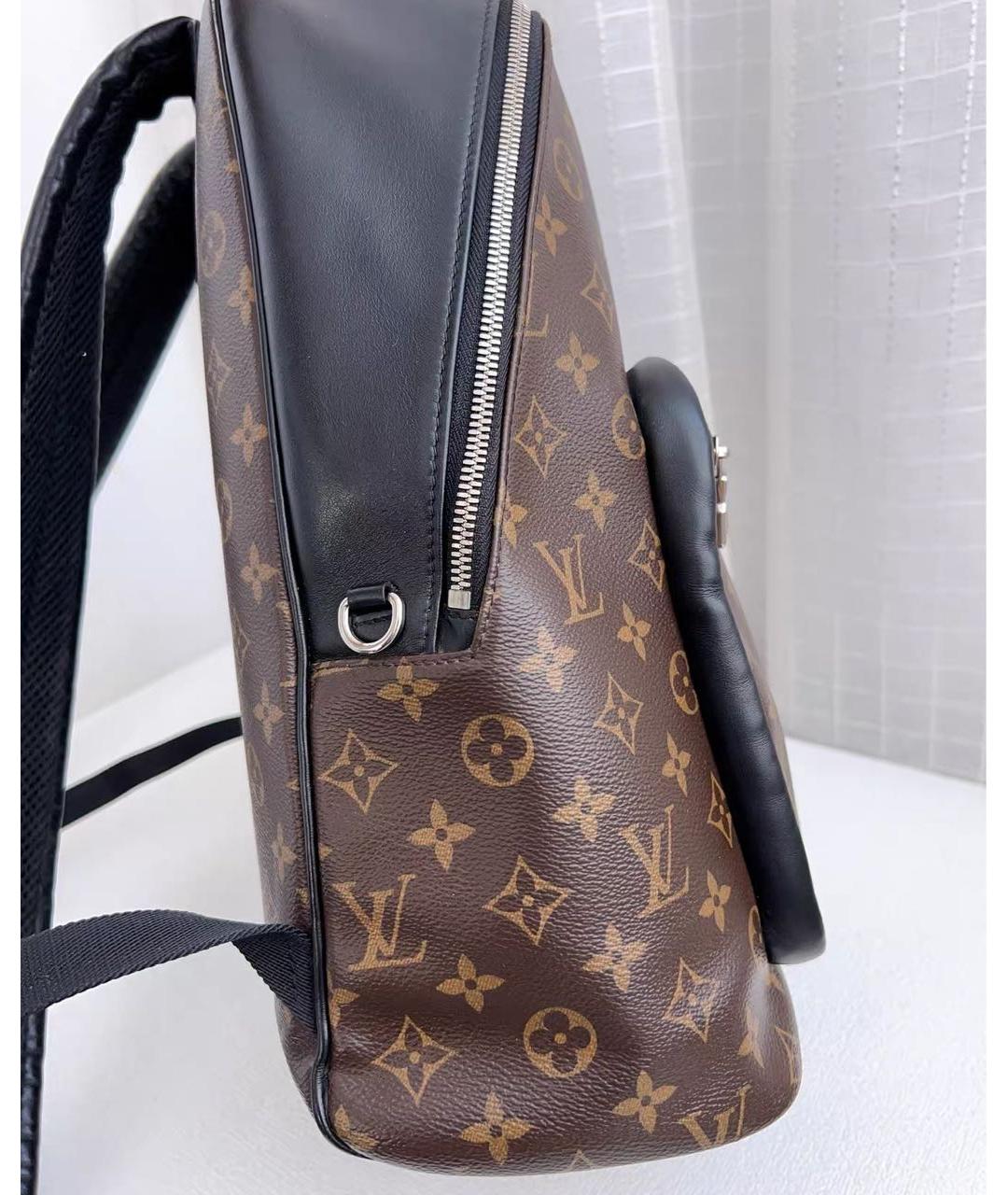 LOUIS VUITTON Коричневый кожаный рюкзак, фото 5