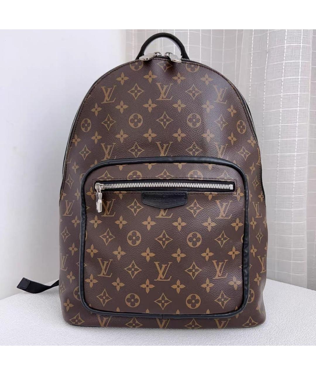 LOUIS VUITTON Коричневый кожаный рюкзак, фото 9