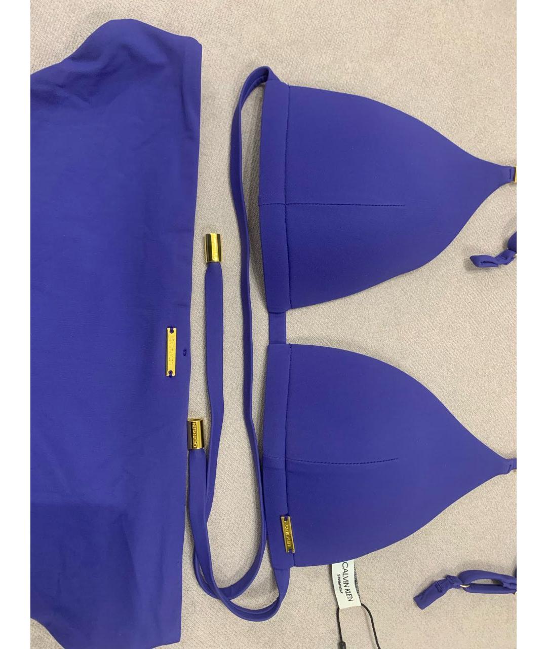 CALVIN KLEIN Фиолетовый полиамидовый купальник, фото 4