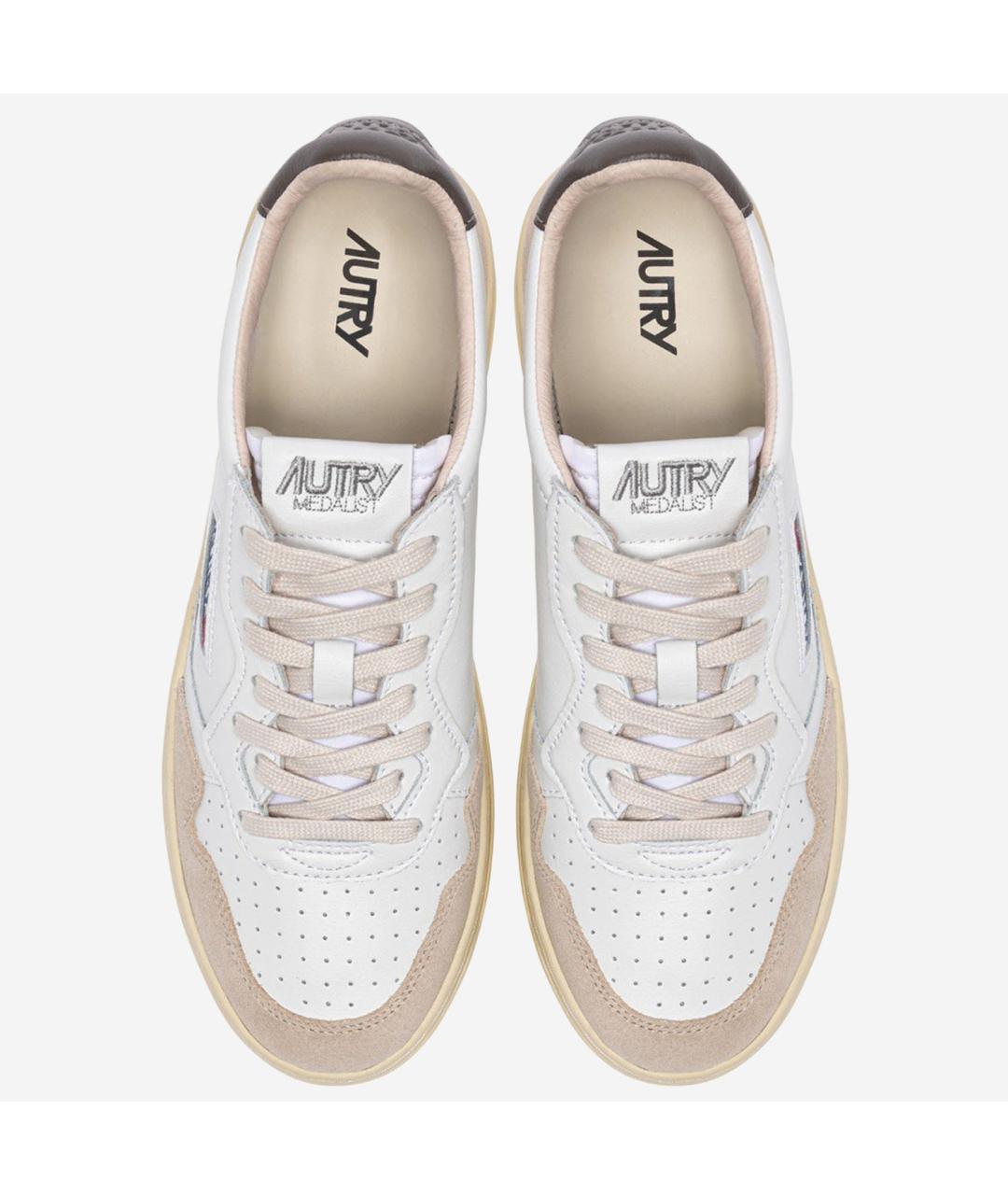 AUTRY Коричневые кожаные низкие кроссовки / кеды, фото 4