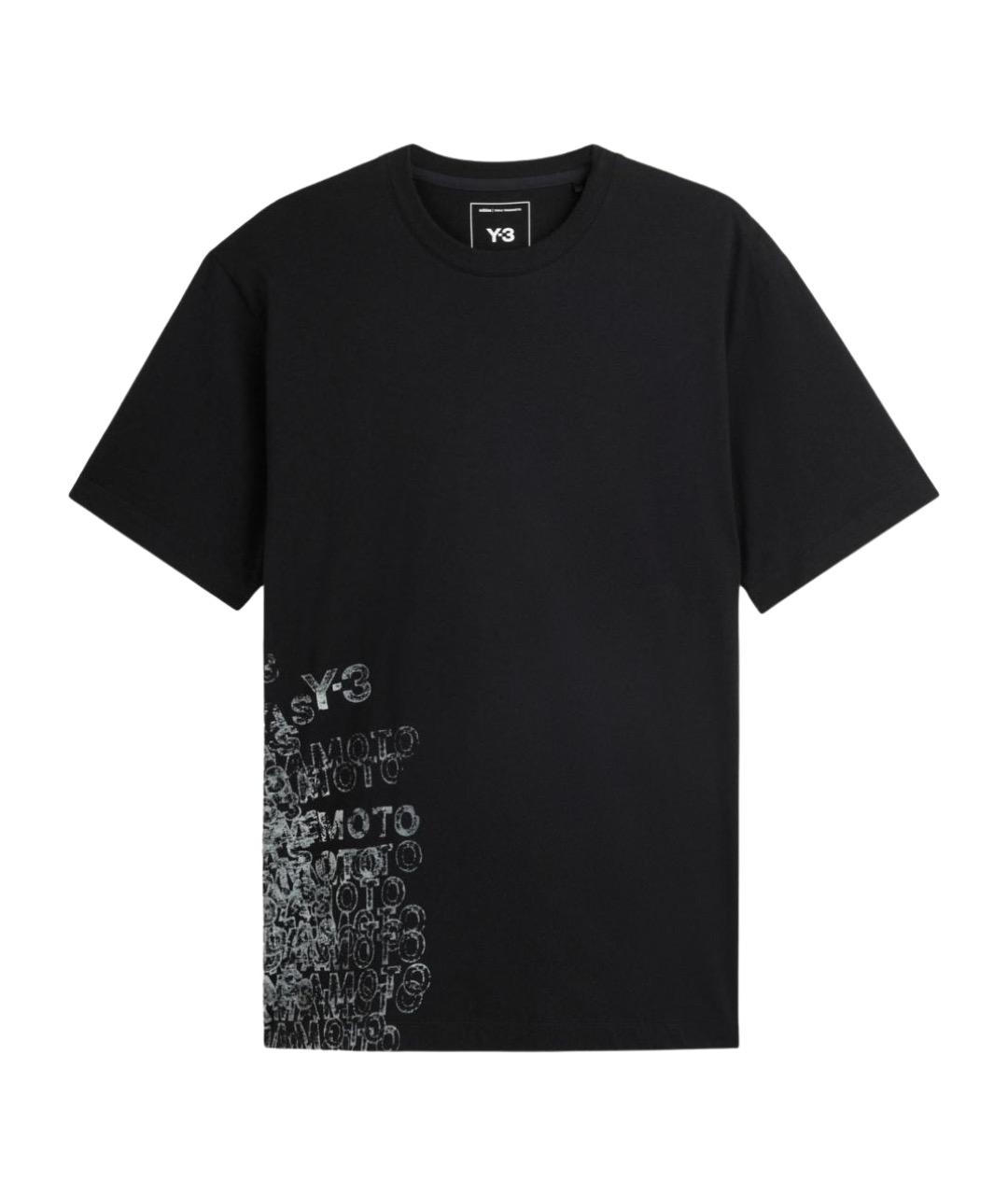 Y-3 Черная хлопковая футболка, фото 1