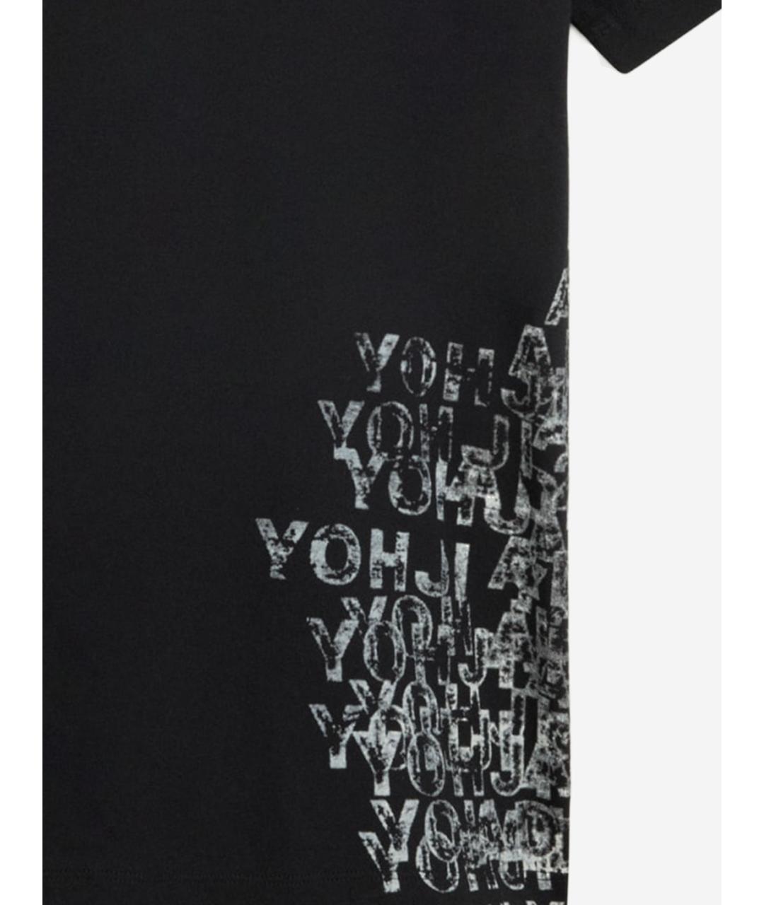 Y-3 Черная хлопковая футболка, фото 3
