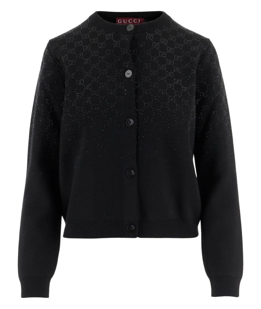 GUCCI Черный шерстяной кардиган, фото 1