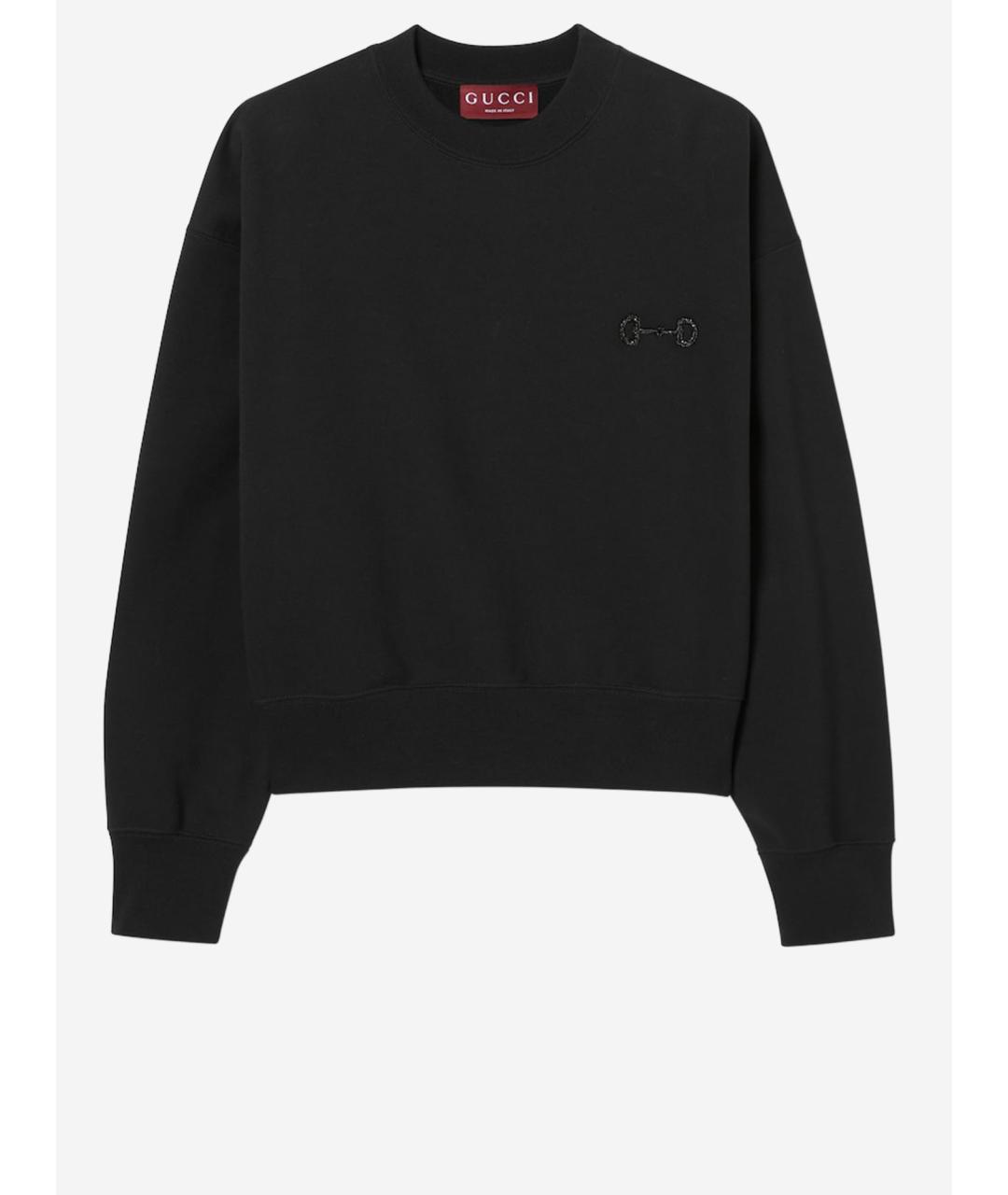 GUCCI Черный хлопковый джемпер / свитер, фото 3