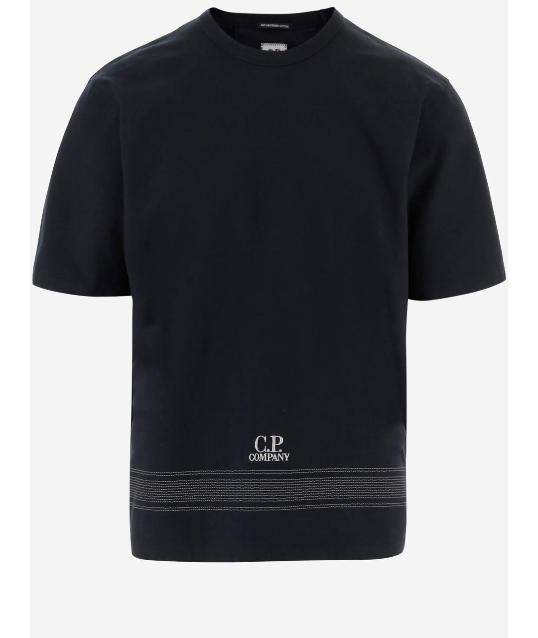 CP COMPANY Черная хлопковая футболка, фото 4