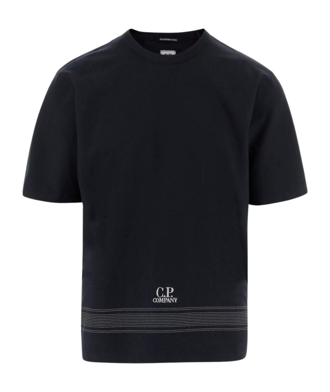 CP COMPANY Черная хлопковая футболка, фото 1