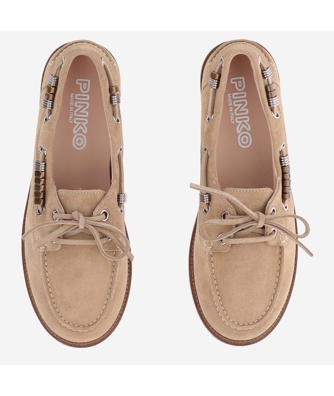 PINKO Бежевые замшевые лоферы, фото 2