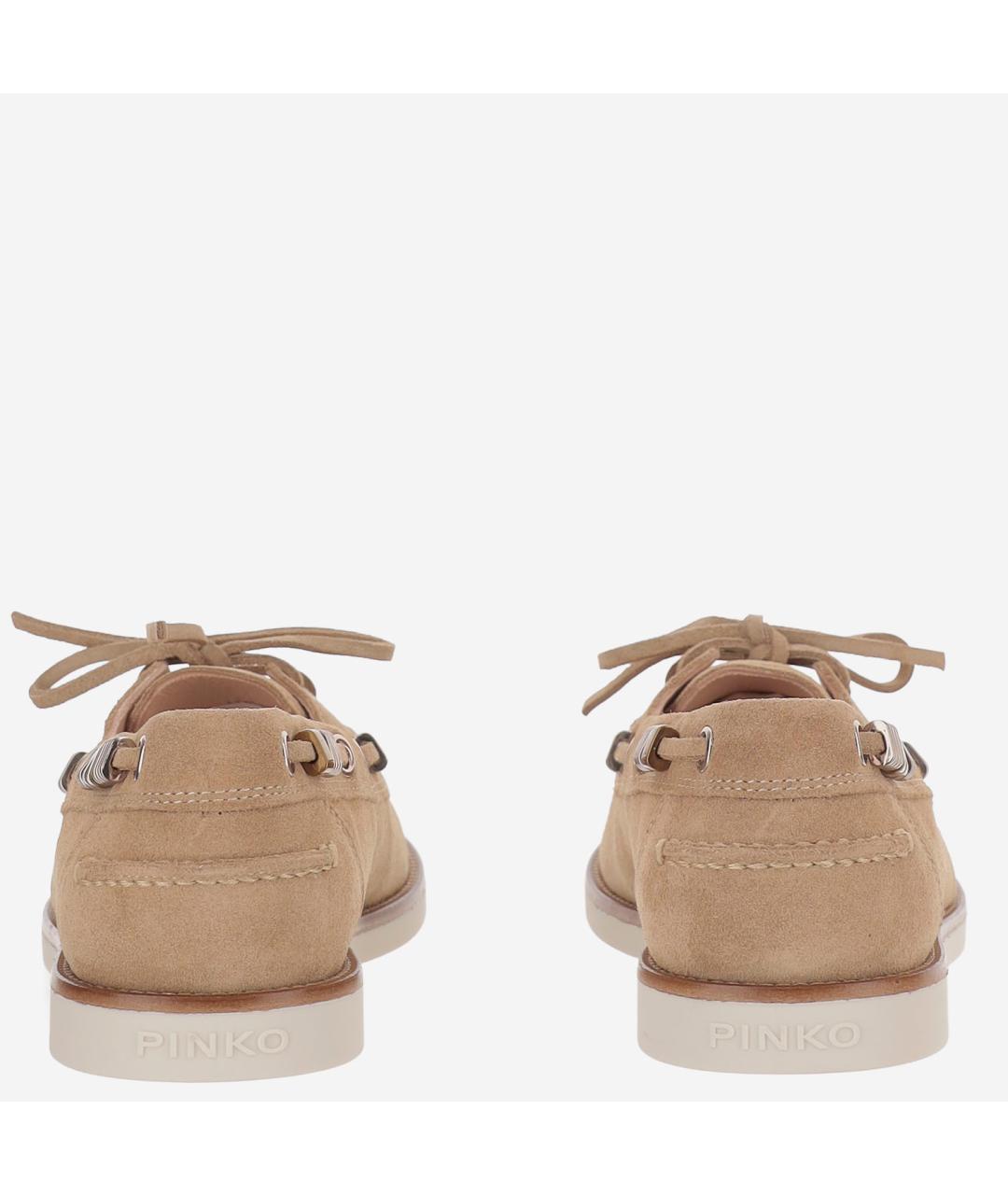 PINKO Бежевые замшевые лоферы, фото 4