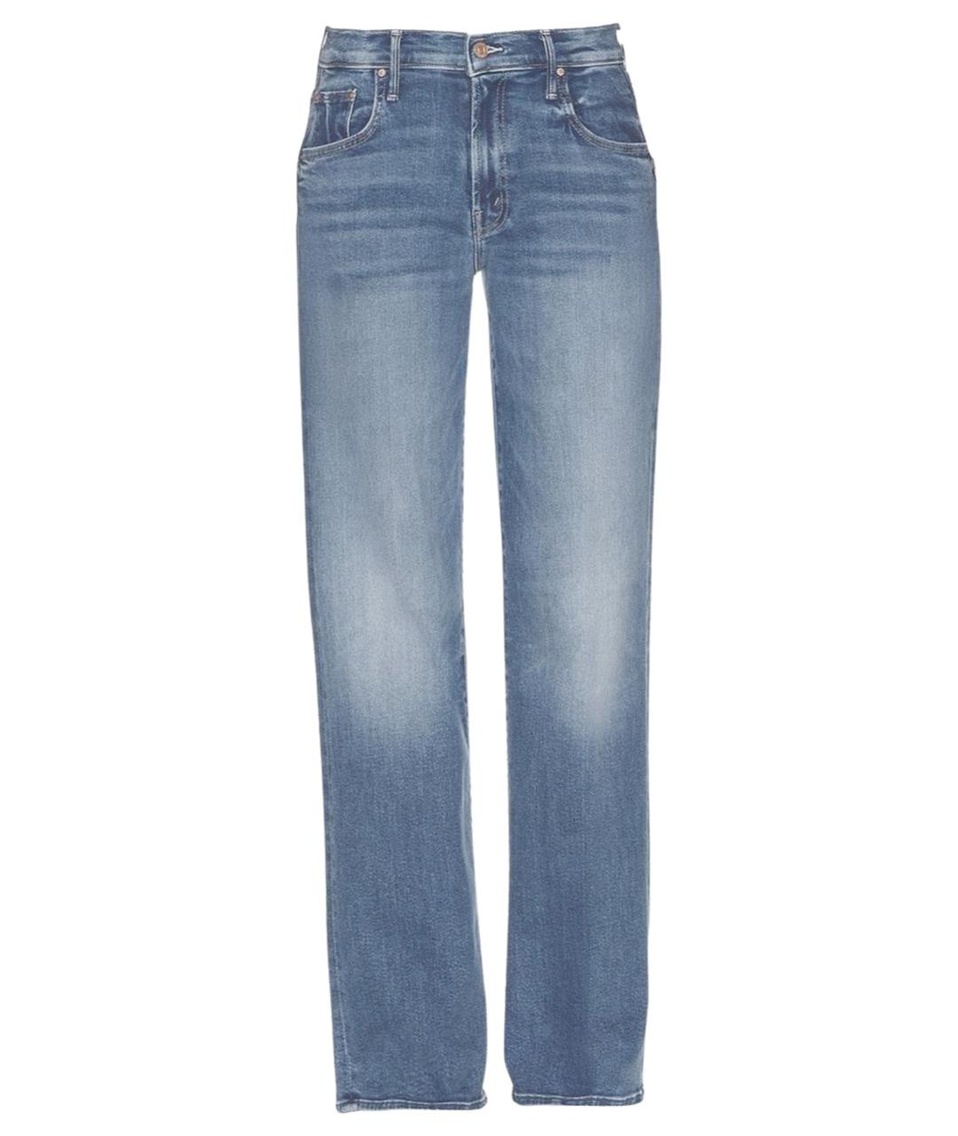 MOTHER Синие хлопковые прямые джинсы, фото 1