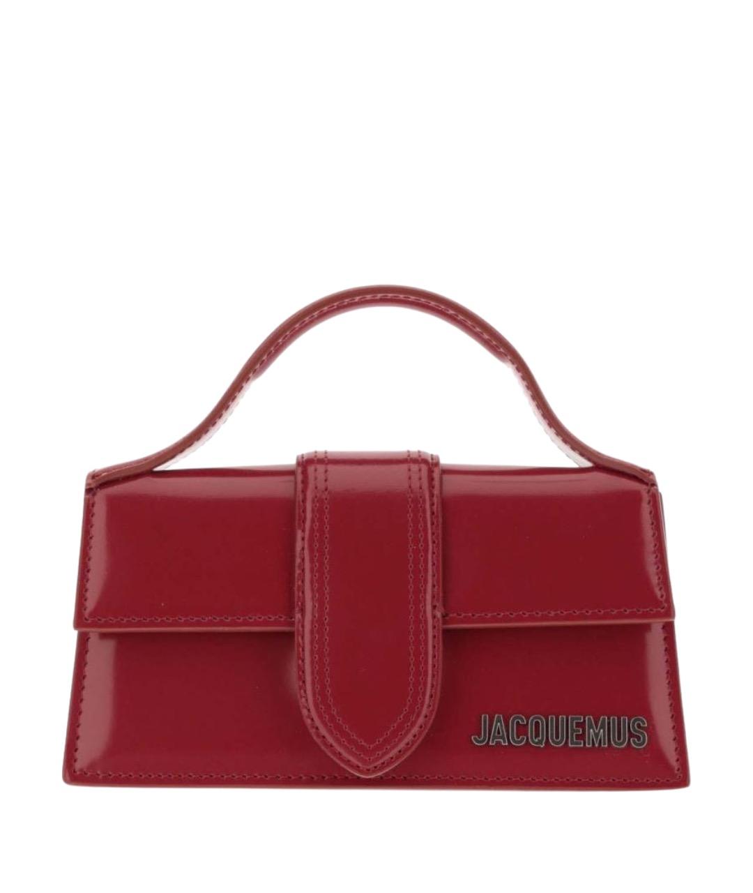 JACQUEMUS Красная кожаная сумка через плечо, фото 1